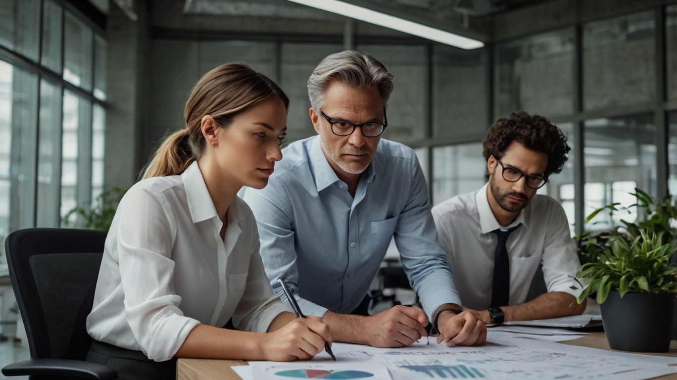 Especialista em auditoria financeira analisando dados